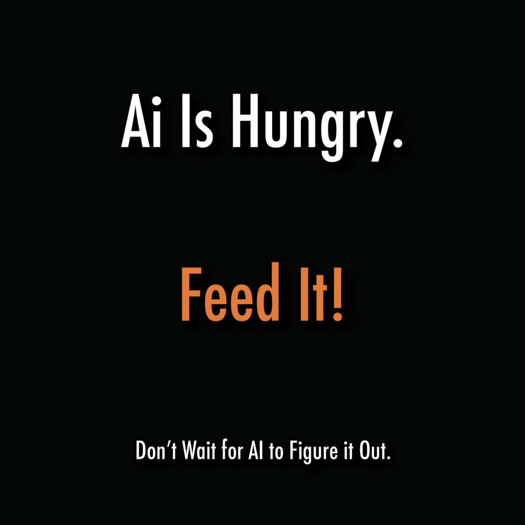 AI is hungry. Feed it. Don't wait for AI to figure out your business.